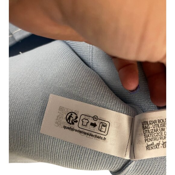 Zara Womens Blazer Jacket Size M Blue Trim Knit Sweater cardigan 4192/051 NWT - Picture 13 of 16